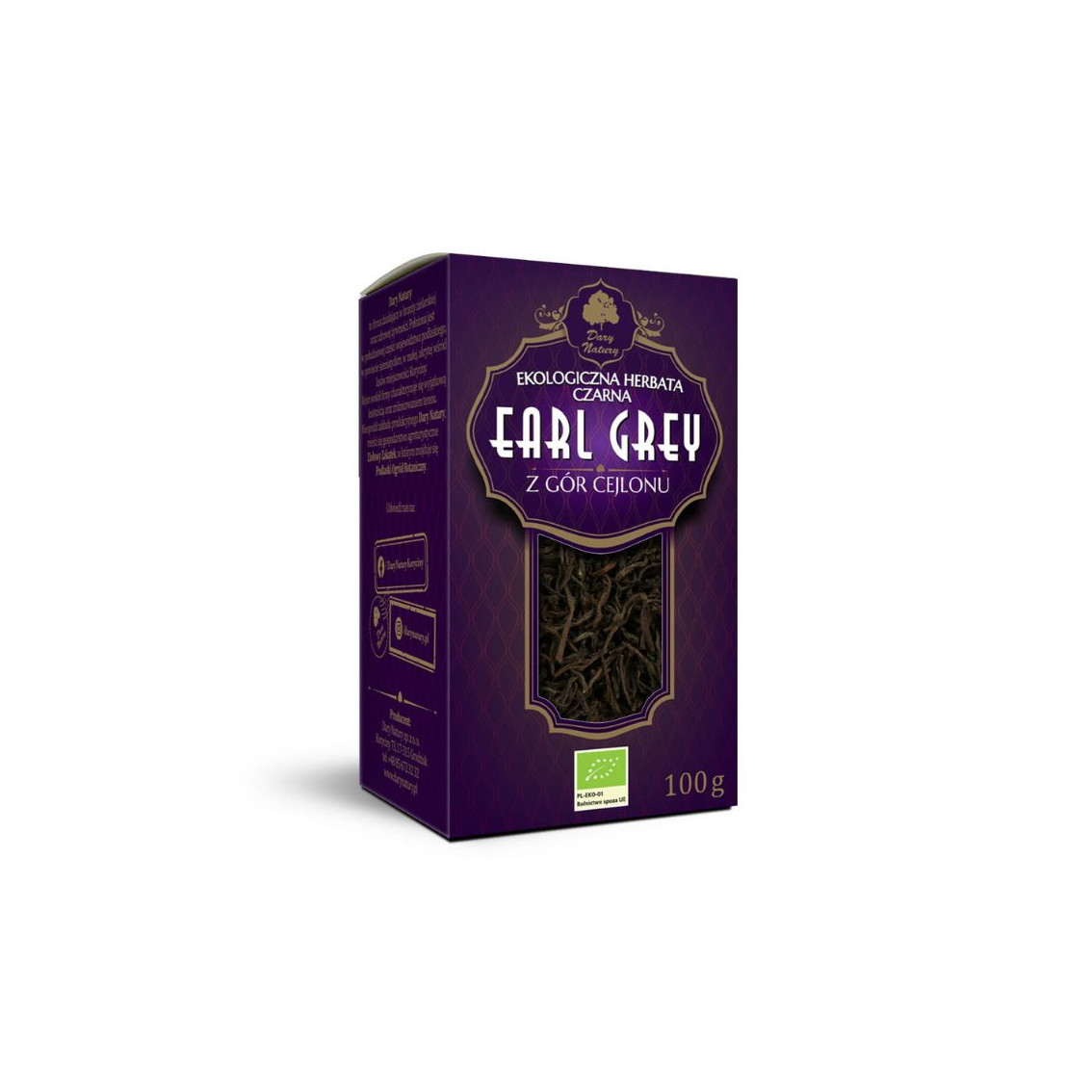 EKO Herbata Czarna Earl Grey Dary Natury 100 G Biozdrowy