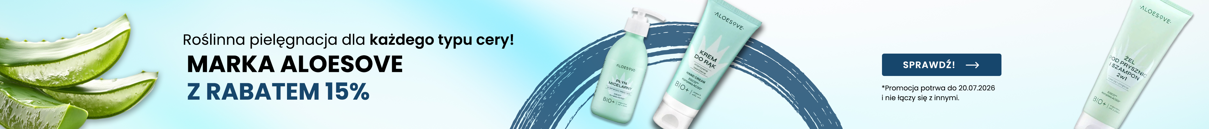 Produkty marki Aloesove - 15% taniej!