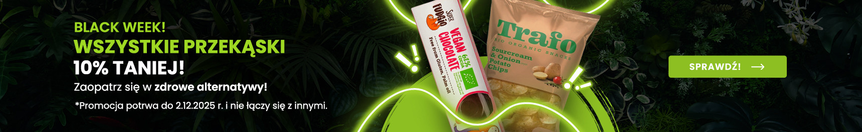 Do czekolad na promocji 1 + 1 taniej o 15%, sprawdź promocje na pozostałe przekąski!