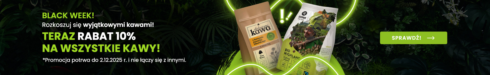 Wszystkie kawy 10% taniej