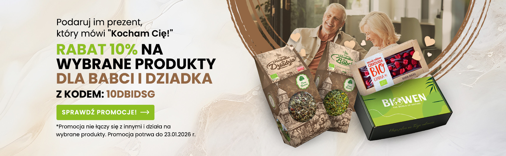 Dzień Babci i Dziadka z Biozdrowym - taniej z kodem 10DBIDSG