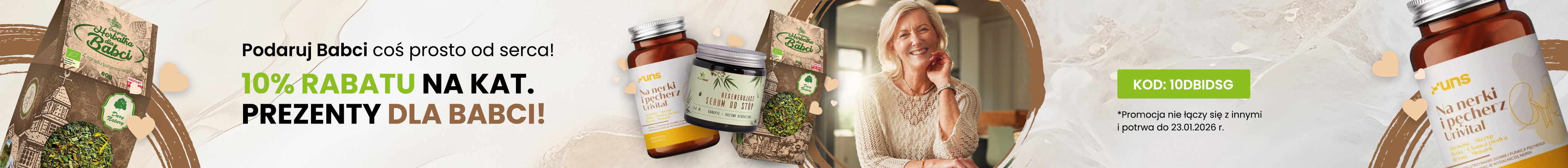 Prezenty dla Babci - taniej z kodem 10DBIDSG