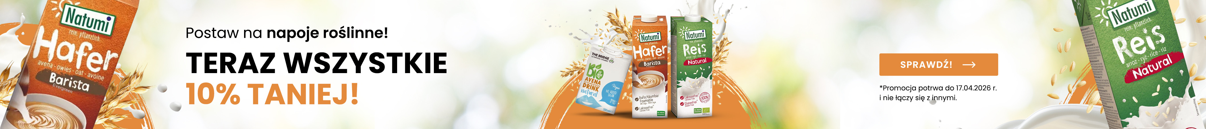 Napoje roślinne - 10% taniej