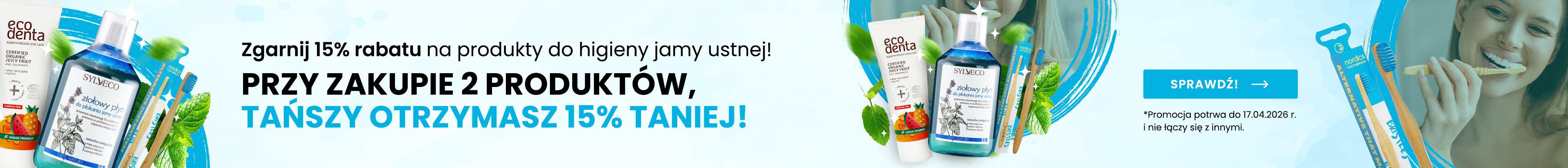 Higiena jamy ustnej - kup 2 produkty, tańszy 15% taniej
