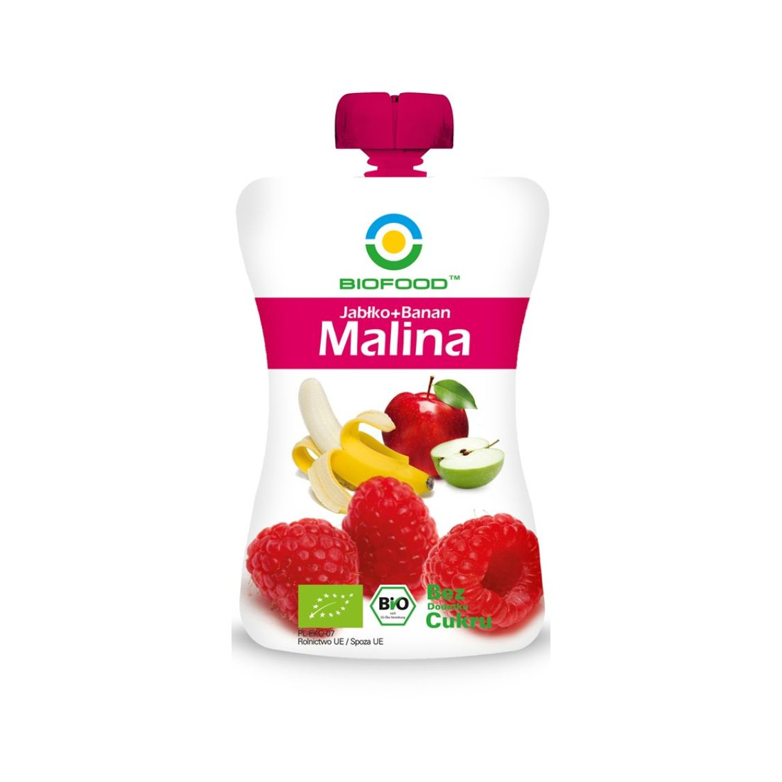 Mus ABC malina, banan, jabłko BIOFOOD 200 g | Biozdrowy