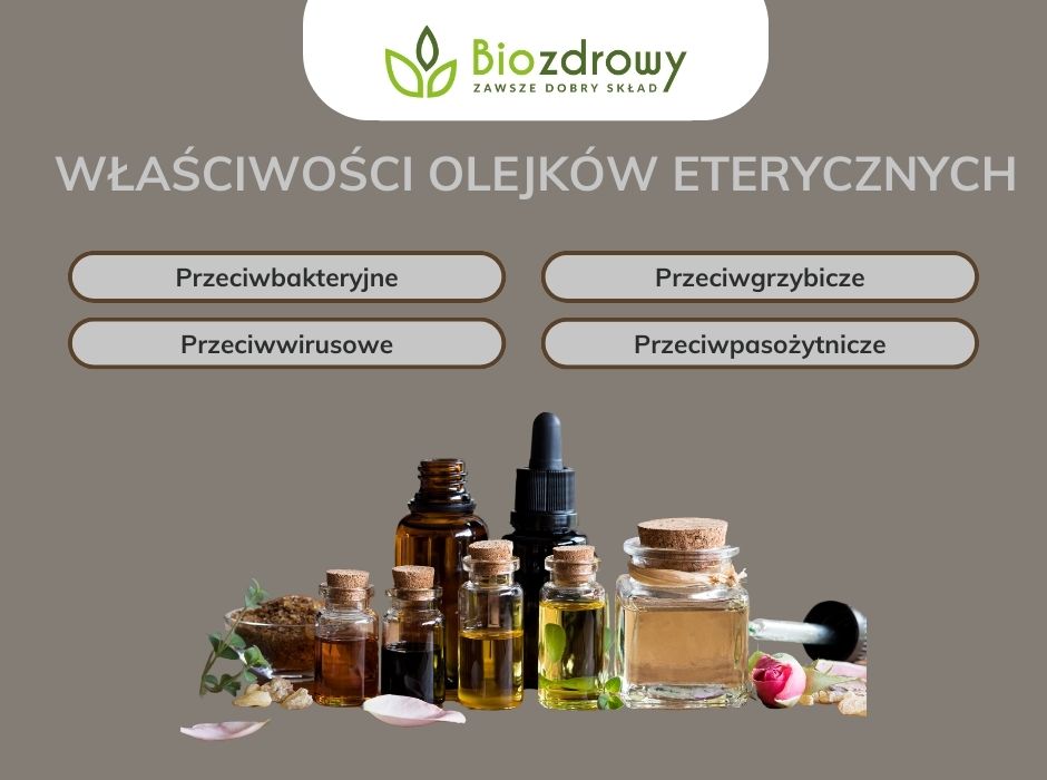 Właściwości olejków eterycznych - infografika