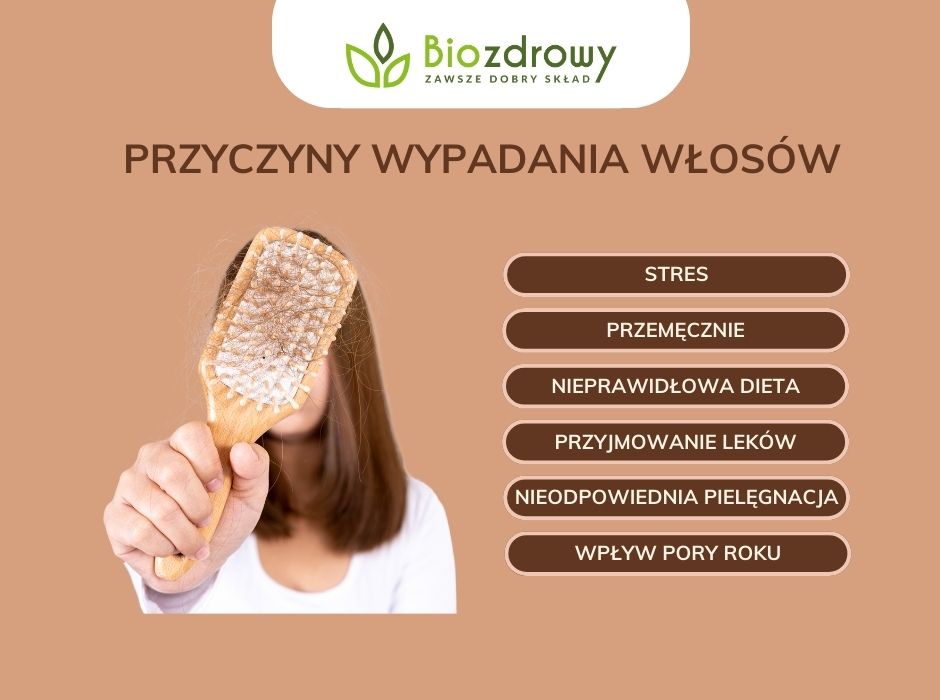 Przyczyny wypadania włosów - infografika