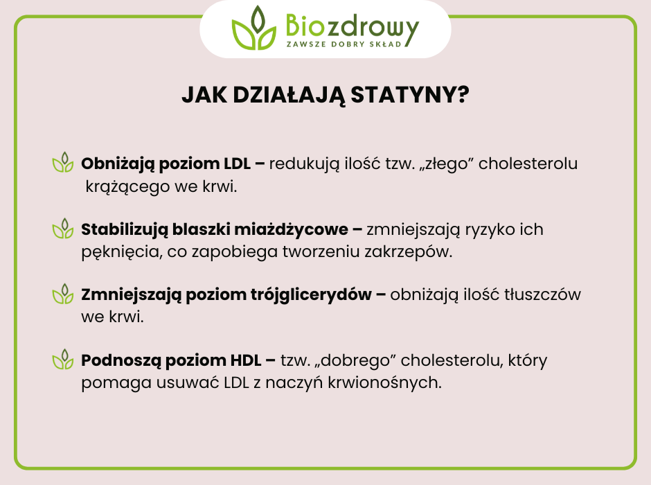 Jak działają statyny? - infografika