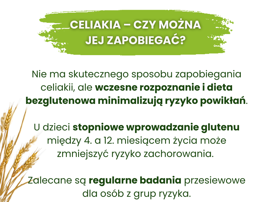 Czy da się zapobiegać celiakii? - infografika