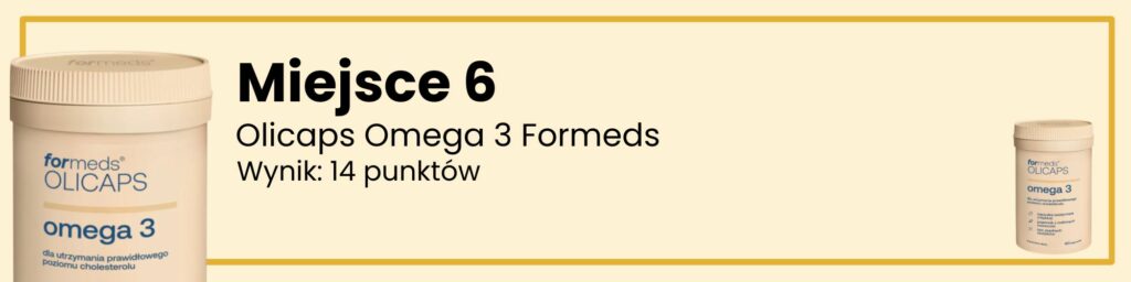 Olicaps Omega 3 Formeds 6 miejsce najlepszych 10 kwasów tłuszczowych omega 3 na biozdrowy.pl