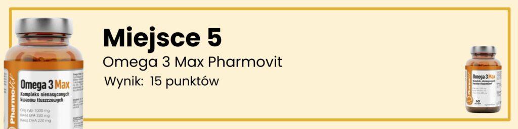 Omega 3 Max Pharmovit 5 miejsce top 10 produktów omega 3