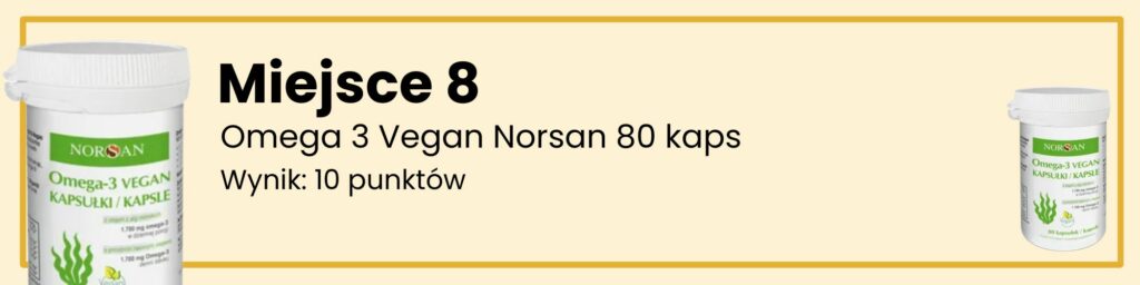 Omega 3 Vegan Norsan 80 kaps 8 miejsce top 10 omega 3