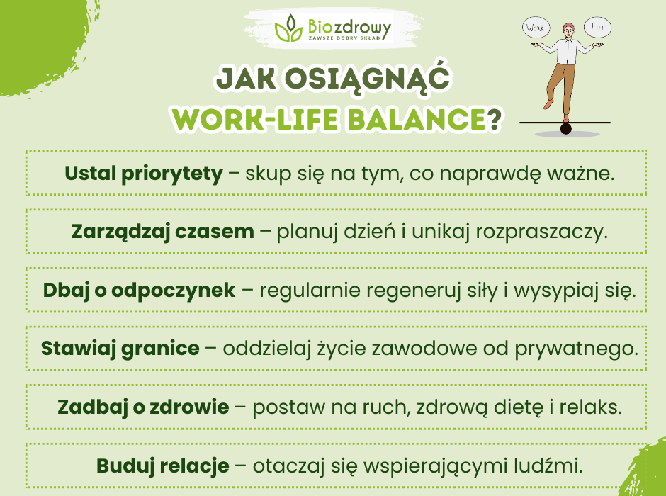 Jak osiągnąć work-life balance - infografika