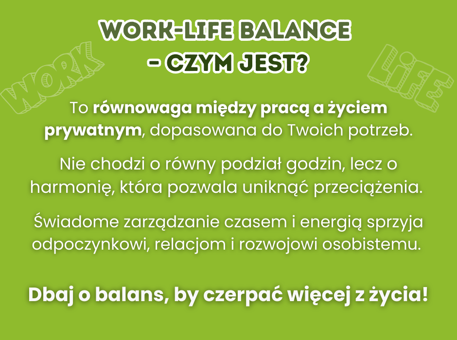 Work-life balance czym jest? - infografika