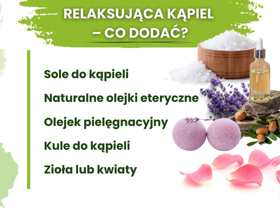 Co dodać do relaksującej kąpieli? - infografika