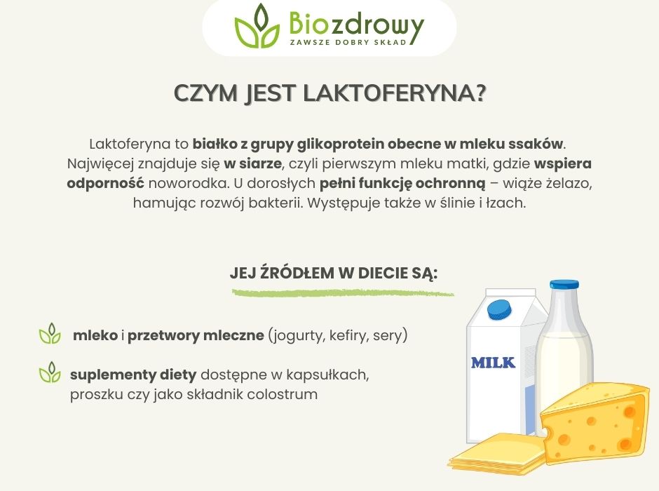 Czym jest laktoferyna - infografika