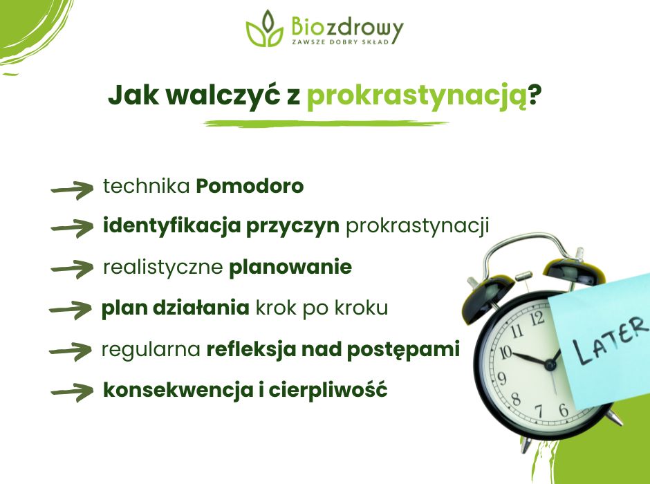 Jak walczyć z prokrastynacją - infografika