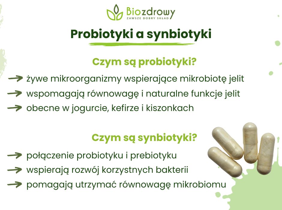 Probiotyki a synbiotyki - infografika