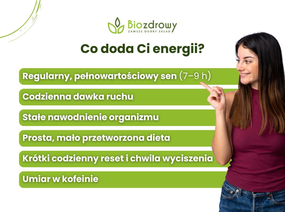 Co dodaje energii - infografika