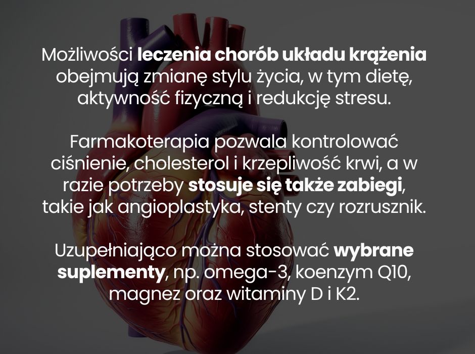 Leczenie chorób układu krążenia – jakie są możliwości? - infografika
