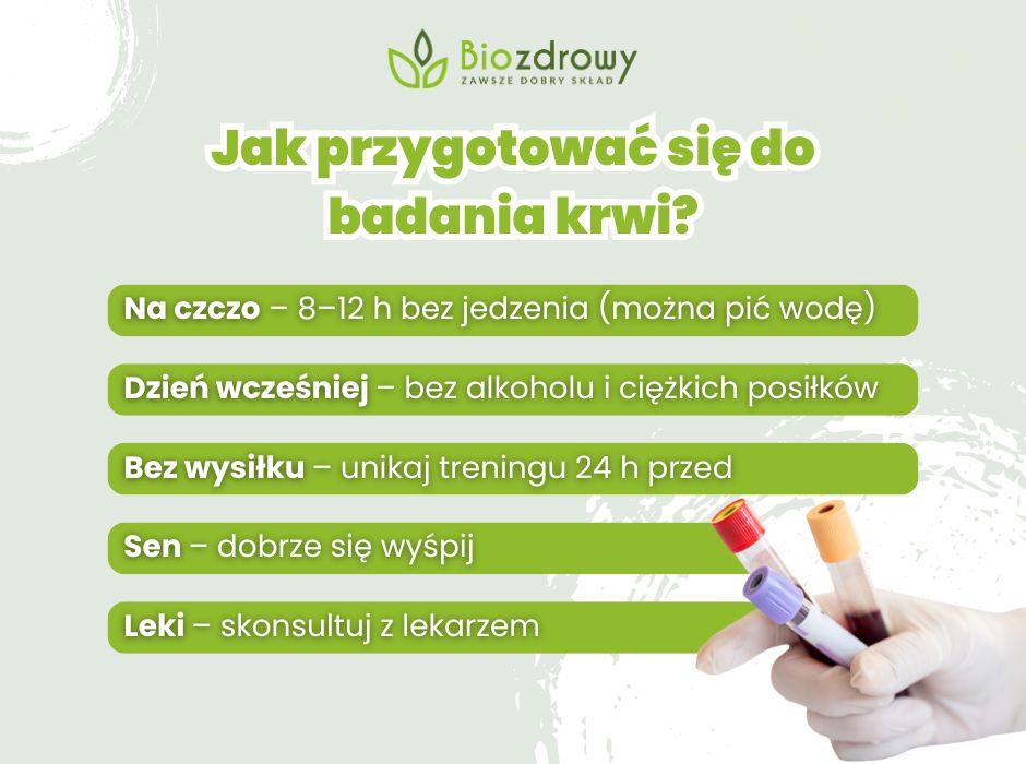 Jak przygotować się do badania krwi? - infografika