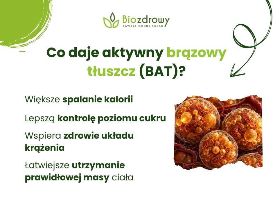 Co daje aktywny brązowy tłuszcz (BAT)? - infografika