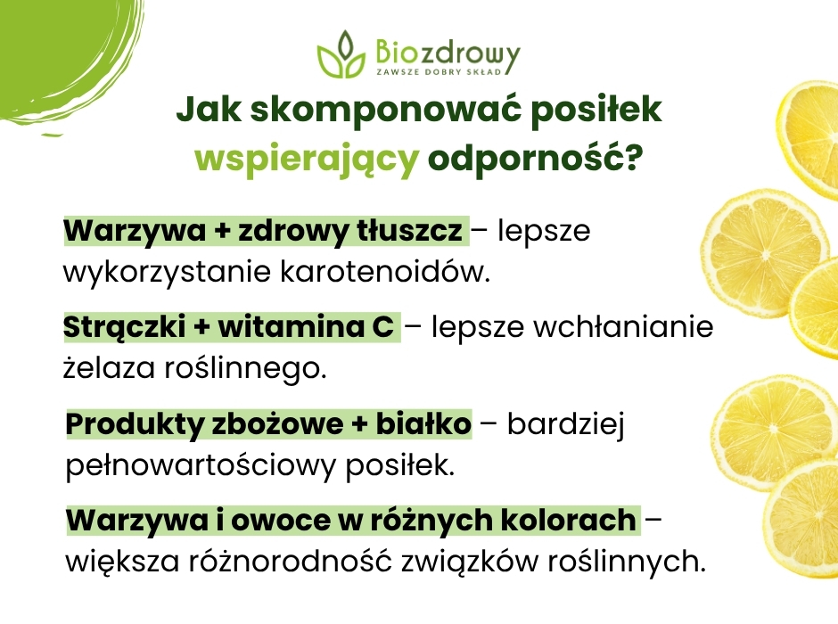 Jak skomponować posiłek wspierający odporność? - infografika