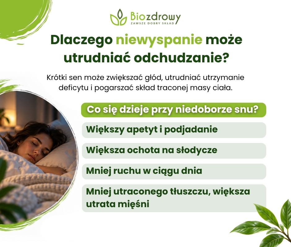 Dlaczego niewyspanie może utrudniać odchudzanie? - infografika